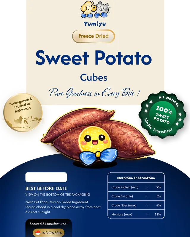 Sweet Potato Cubes packaging